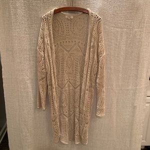 Umgee Crochet Cream Carrigan Sweater S/M